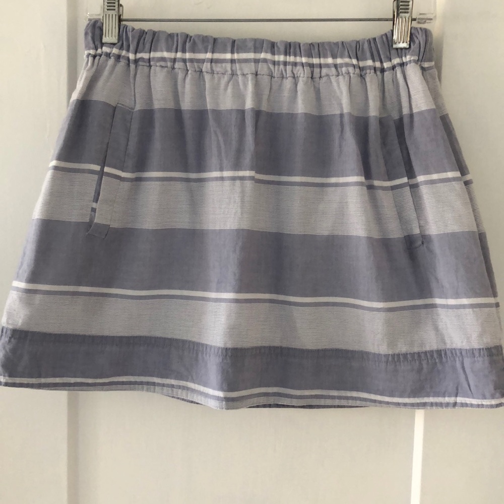 🌼 J Crew Blue & White Skirt with Pockets- Small🌼